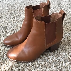 Madewell brown leather booties